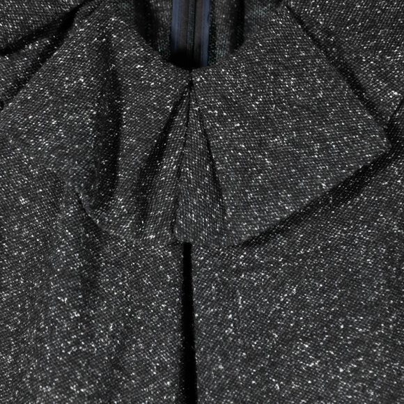 Banana Republic Women's Dress Gray Wool Blend Sleeveless Ruffle Italian Lined 4 - Picture 4 of 10